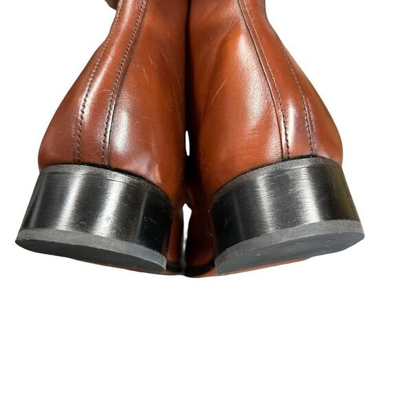 STAFFORD Never Worn Whiskey Brown Leather Ankle Zip Chelsea Boots Size 13 - Picture 15 of 17